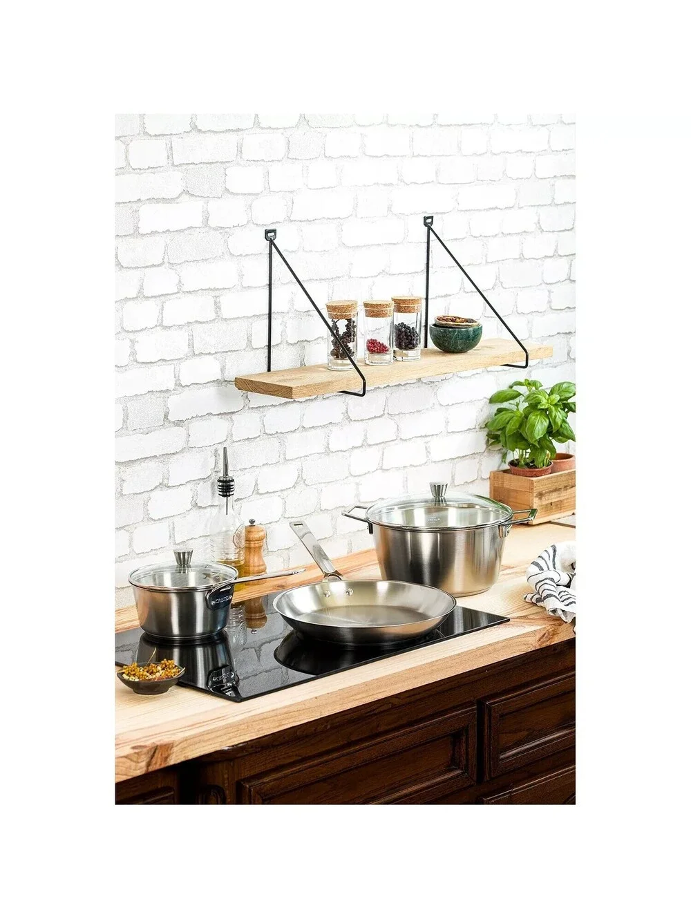 599$ Cristel 1826 Collection Cookware Set 5 Piece Set Size One Silver